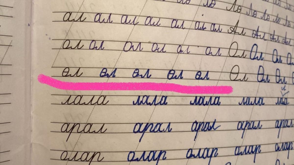«Өл» деп жазуға тапсырма берген» – 1-сыныптың жазу дәптеріне қатысты министрлік өкілі пікір білдірді