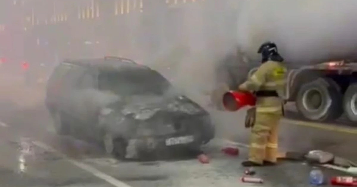 Астана мен Шымкентте автокөлікте өрт болды