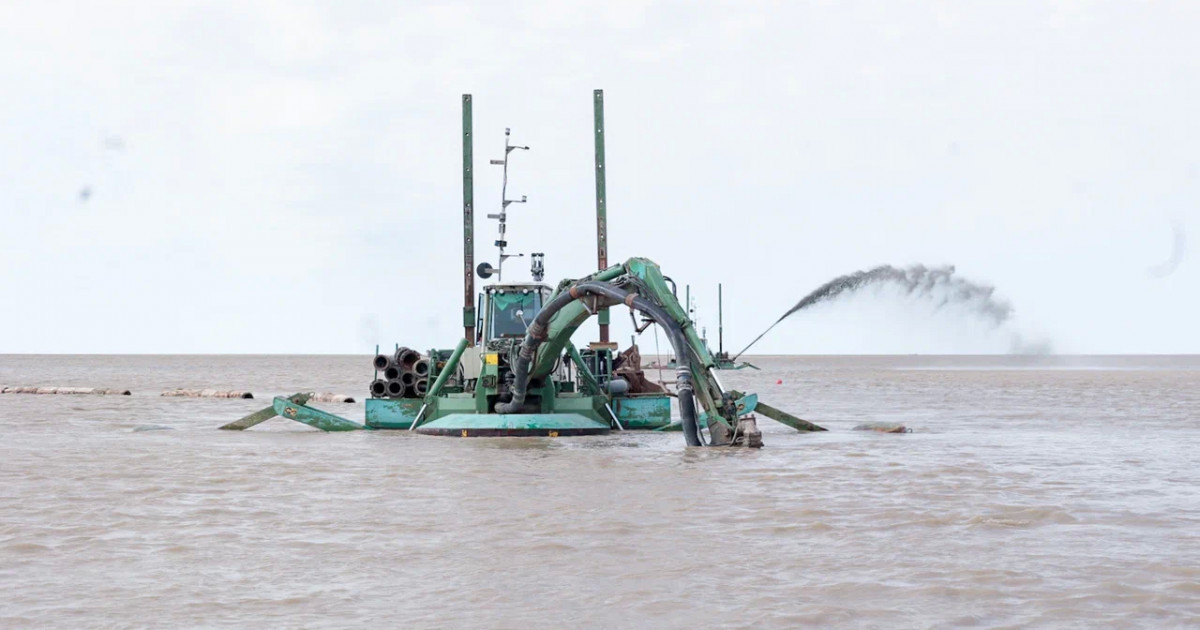 Жайық-Каспий каналының сағасында тереңдету жұмыстары жүргізіліп жатыр