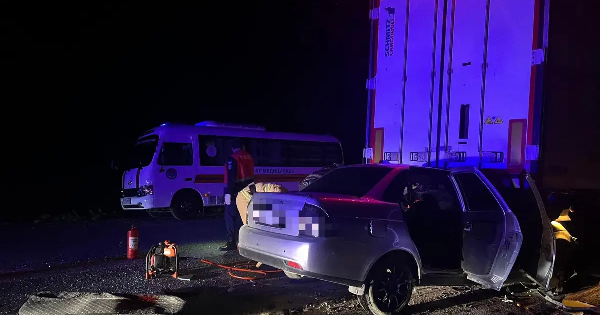 Самара-Шымкент тасжолында апат салдарынан 3 адам қаза тапты