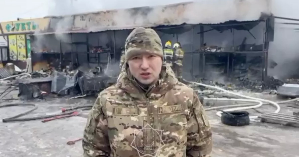 Астанада базар аумағынан өрт шықты