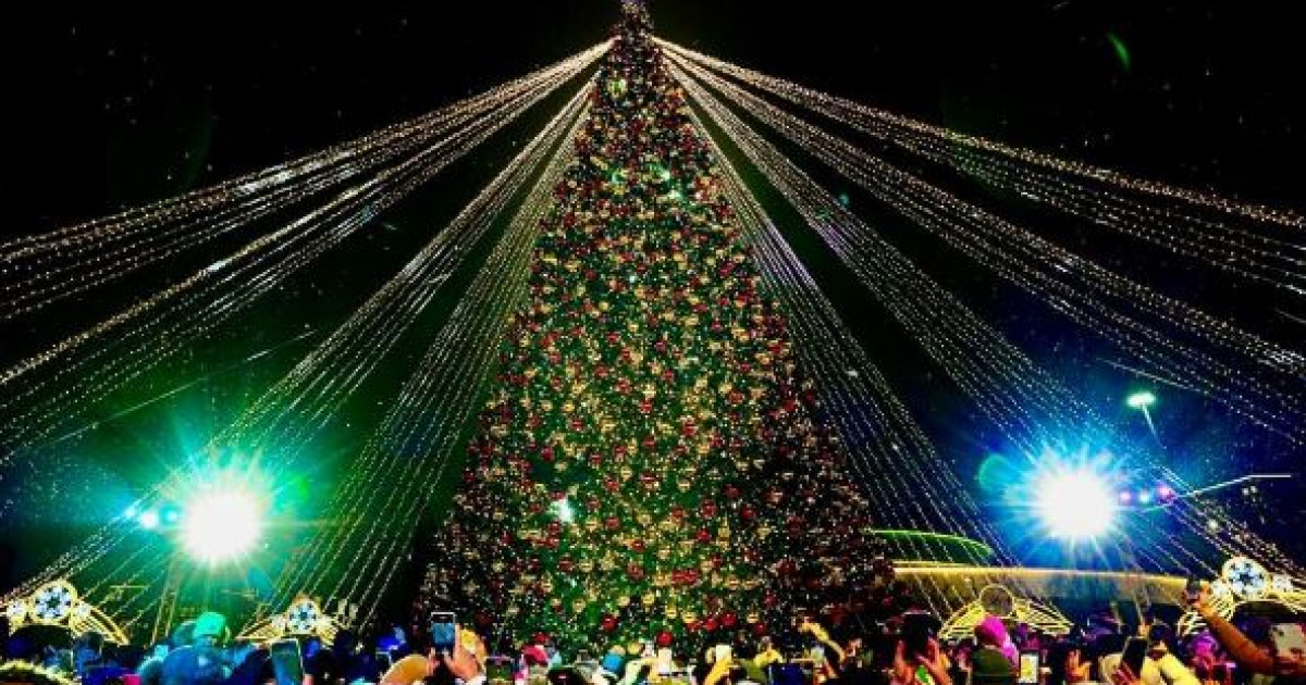 Астанада бір мезетте 30-дан астам жаңажылдық шыршаның шамы жағылды