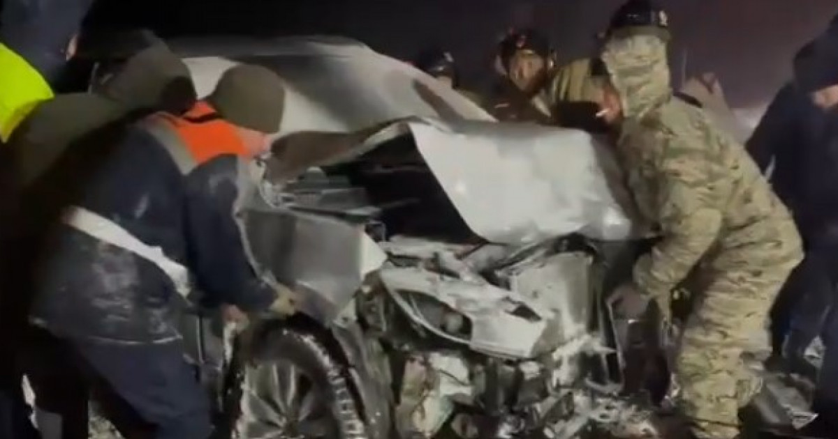 Астана-Петропавл автожолында 95 көлік жол апатына ұшырап, 12 адам зардап шекті