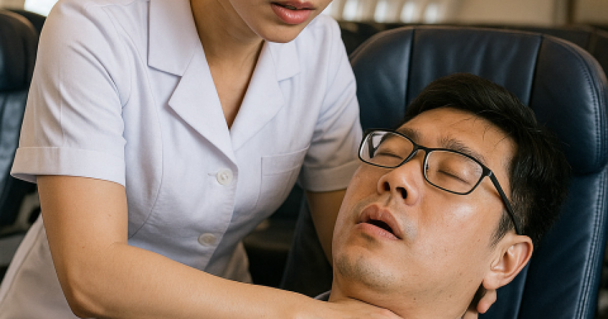 Мейіргер ұшақ бортында жолаушының өмірін сақтап қалды