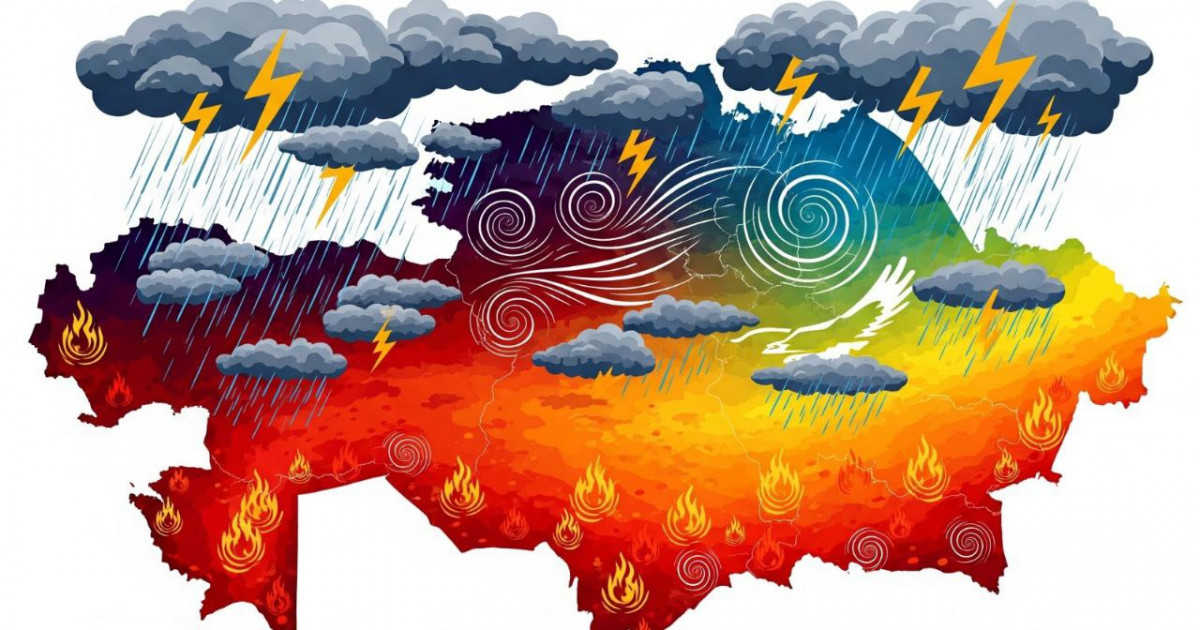 Еліміз бойынша бүгінгі күнге дауылды ескерту жарияланды