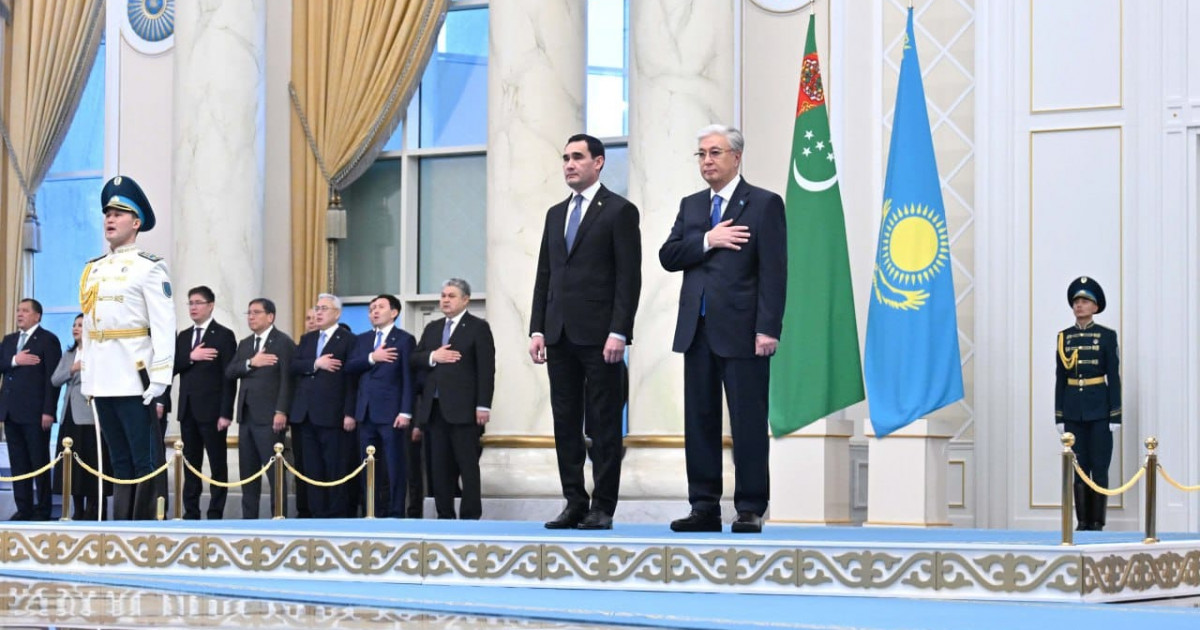 Ақордада Түрікменстан президенті Сердар Бердімұхамедовті қарсы алу рәсімі өтті