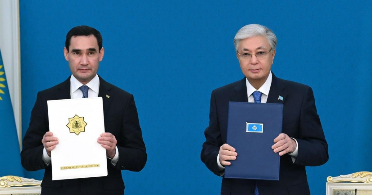 Қасым-Жомарт Тоқаев пен Сердар Бердімұхамедов Бірлескен мәлімдемеге қол қойды