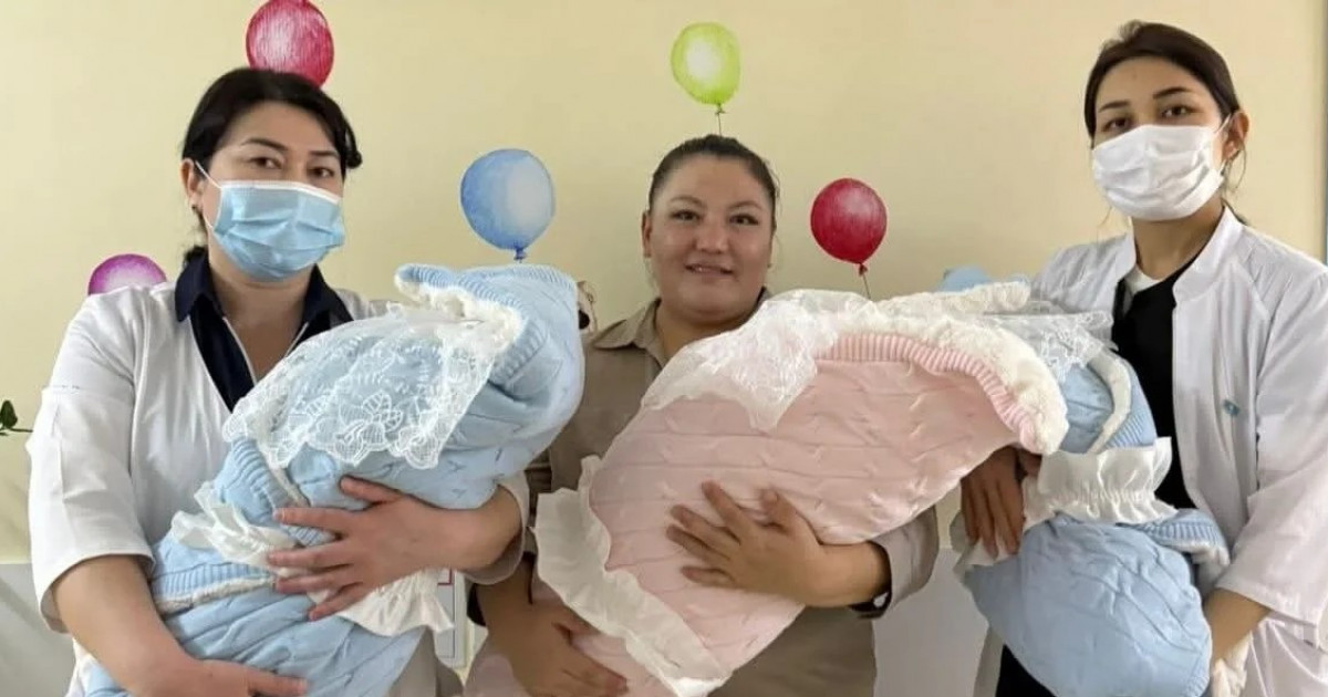 Шымкентте үшем дүниеге келді: дәрігерлер мерзімінен бұрын туған сәбилерді аман сақтап қалды
