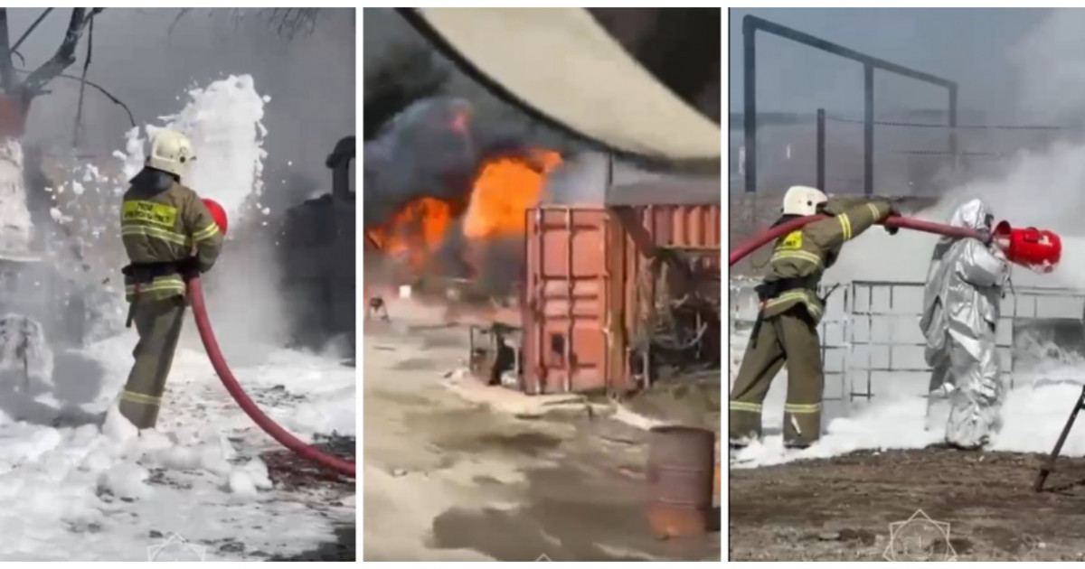 Өскеменде өрт сөндірушілер алапат жарылыстың алдын алды